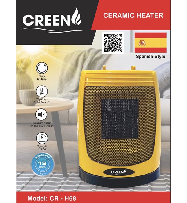 Máy sưởi gốm Ceramic Inverter Creen CR-H68 1500W 
