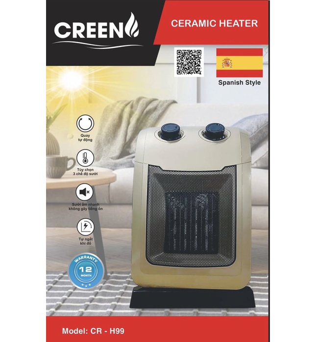 Máy sưởi gốm Ceramic Inverter Creen CR-H99 2000W