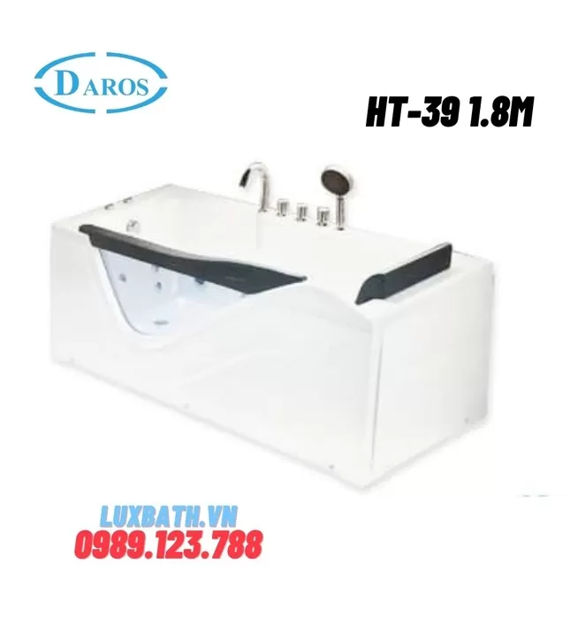Bồn Tắm Massage Áp Tường Daros HT-39 1.8m