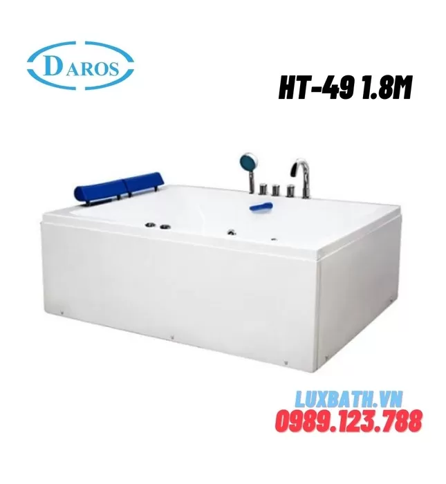 Bồn Tắm Massage Áp Tường Daros HT-49 1.8m