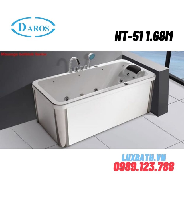 Bồn tắm massage Daros HT-51 1.68m