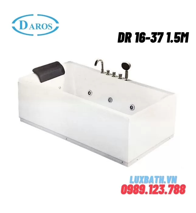 Bồn Tắm Massage Áp Tường Daros DR 16-37 1.5m