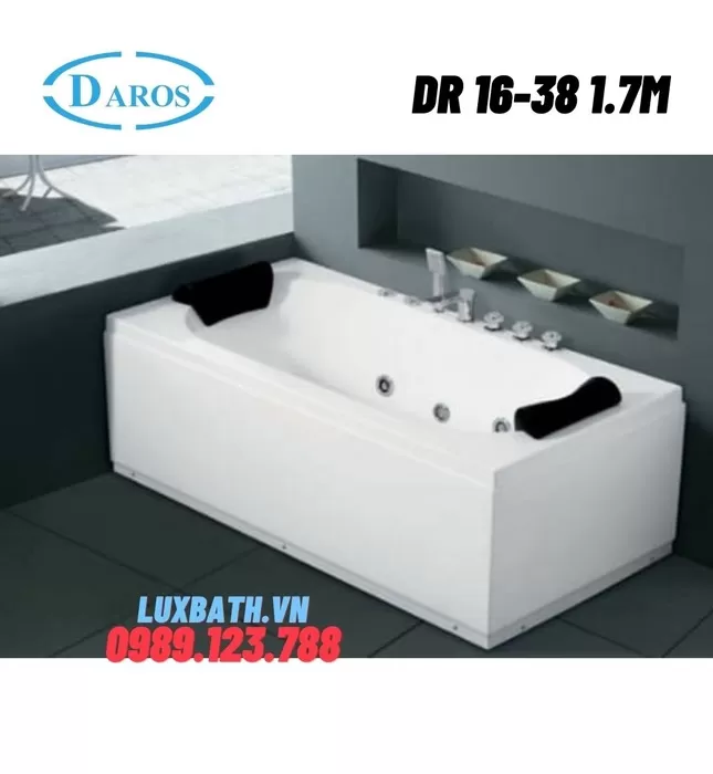 Bồn Tắm Massage Áp Tường Daros DR 16-38 1.7m