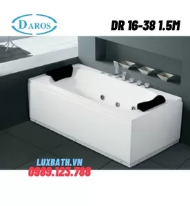 Bồn Tắm Massage Áp Tường Daros DR 16-38 1.5m