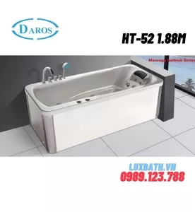 Bồn Tắm Massage Áp Tường Daros HT-52 1.88m