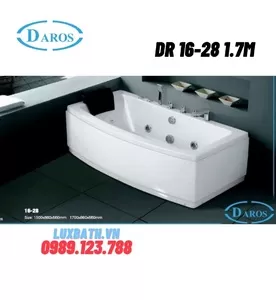 Bồn Tắm Massage Áp Tường Daros DR 16-28 1.7m