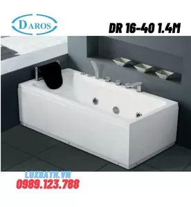 Bồn Tắm Massage Áp Tường Daros DR 16-40 1.4m