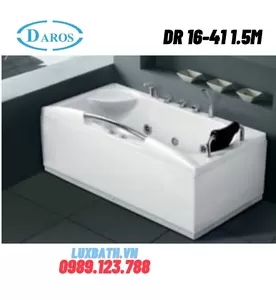 Bồn Tắm Massage Áp Tường Daros DR 16-41 1.5m