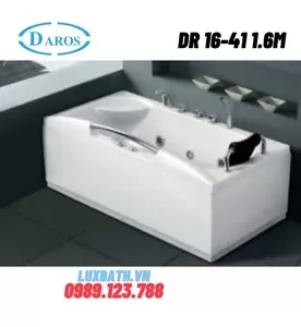 Bồn Tắm Massage Áp Tường Daros DR 16-41 1.6m