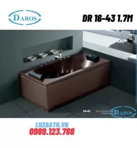 Bồn Tắm Massage Áp Tường Daros DR 16-43 1.7m