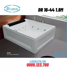 Bồn Tắm Massage Áp Tường Daros DR 16-44 1.8m
