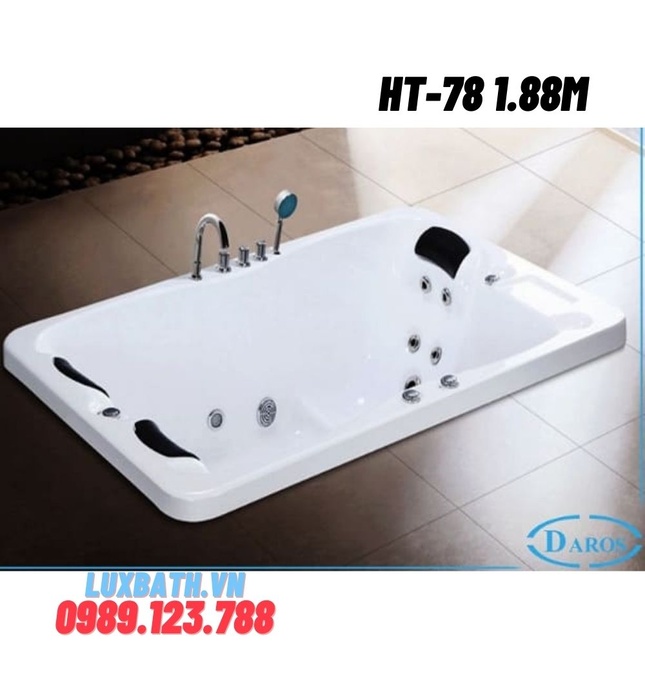 Bồn tắm massage âm sàn Daros HT-78 1.88m
