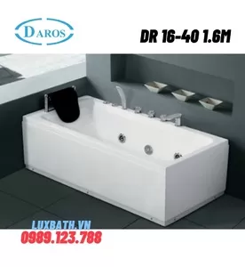Bồn Tắm Massage Áp Tường Daros DR 16-40 1.6m