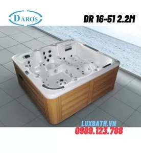 Bồn Tắm Jacuzzi Massage Độc Lập Daros DR 16-51 2.2m