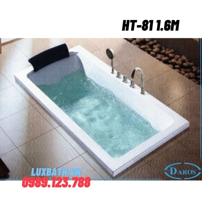 Bồn tắm massage âm sàn Daros HT-81 1.6m