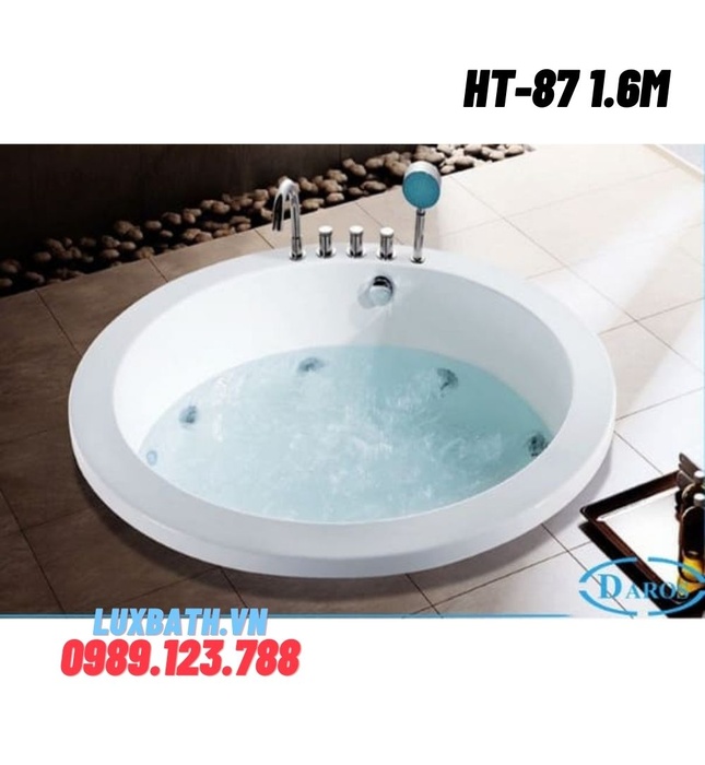 Bồn tắm tròn massage âm sàn Daros HT-87 1.6m 