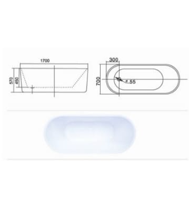Bồn tắm nghệ thuật Daros HT-62 1.6m