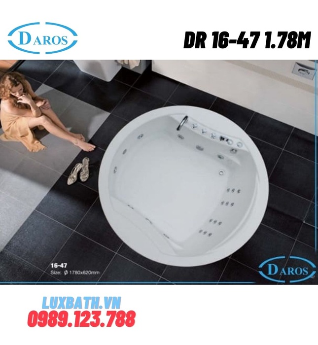 Bồn tắm massage âm sàn Daros DR 16-47 1.78m 
