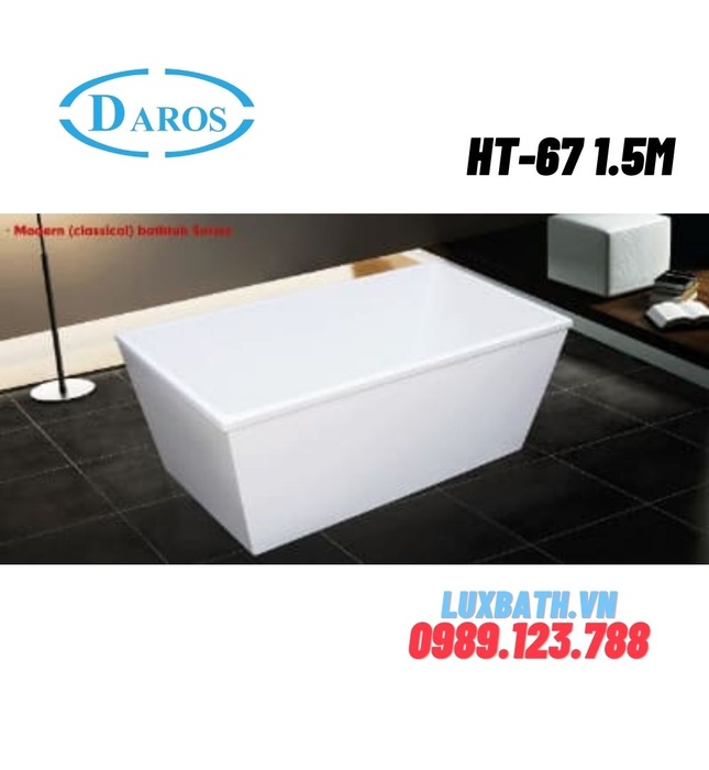Bồn tắm nghệ thuật Daros HT-67 1.5m 