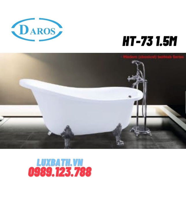 Bồn tắm lập thể nghệ thuật Daros HT-73 1.5m 