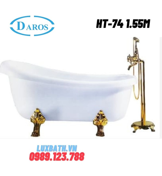 Bồn tắm nghệ thuật Daros HT-74 1.55m 