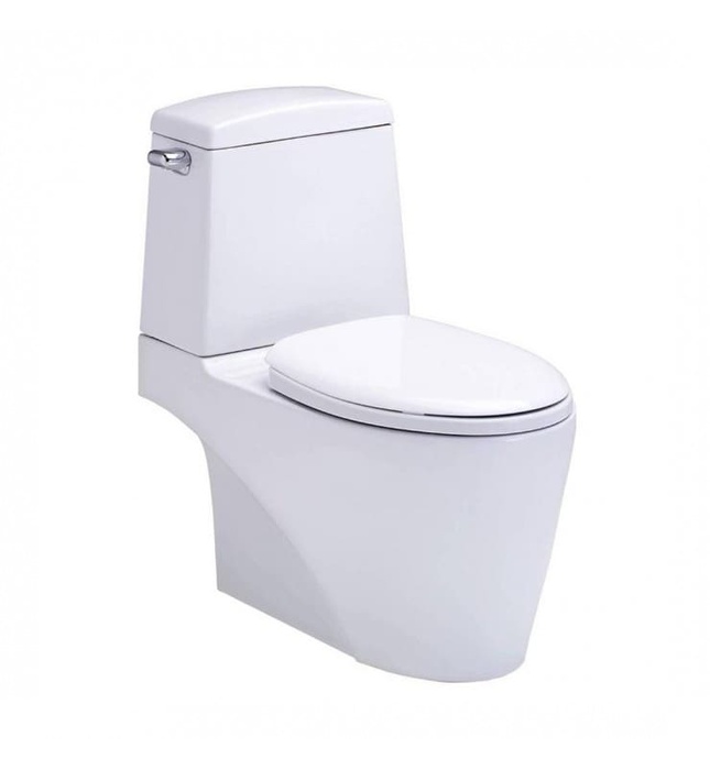 Bàn Cầu 2 Khối COTTO Riviera C13527 Nắp Êm Xả Gạt