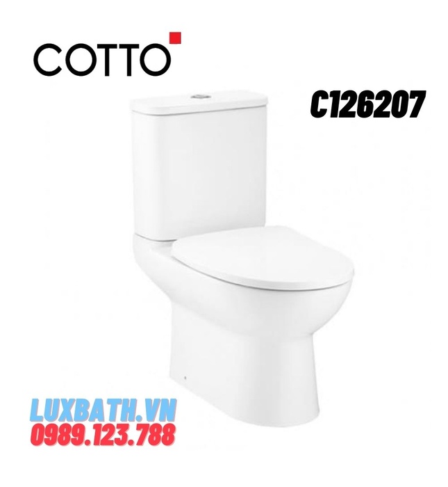 Bàn Cầu 2 Khối COTTO C126207 nắp đóng êm