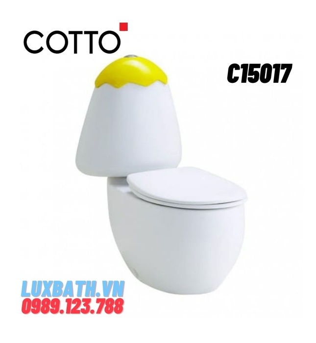 Bàn Cầu 2 Khối nắp thường COTTO C15017 Googai Trẻ Em Thoát Ngang