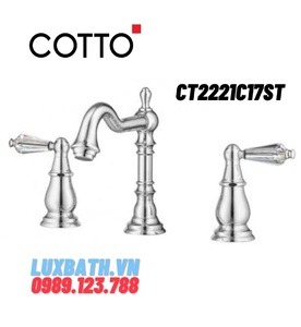 Vòi rửa mặt lavabo nóng lạnh COTTO CT2221C17ST (3 lỗ) 