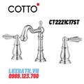 Vòi rửa mặt lavabo nóng lạnh COTTO CT2221C17ST (3 lỗ) 