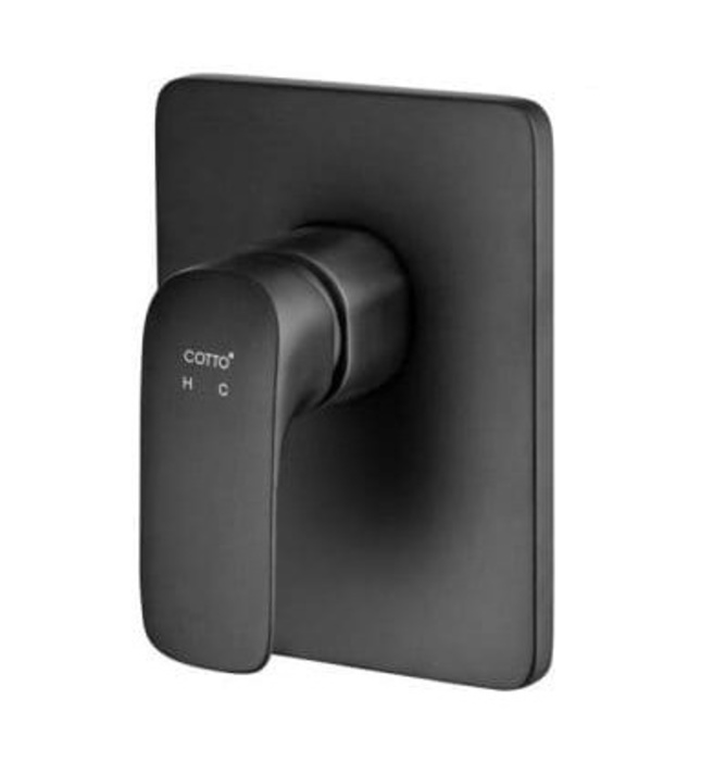 Củ sen tắm âm tường COTTO T2146A#BL (màu đen) 