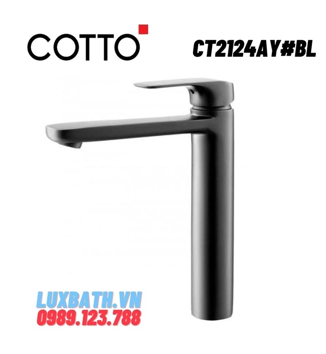 Vòi rửa mặt lavabo nóng lạnh COTTO CT2124AY#BL (màu đen)   