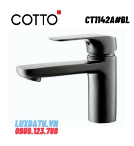 Vòi rửa mặt lavabo nóng lạnh COTTO CT1142A#BL (màu đen) 
