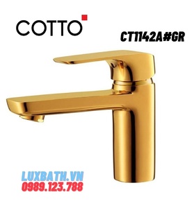 Vòi rửa mặt lavabo nóng lạnh COTTO CT1142A#GR (Màu vàng) 