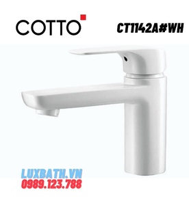 Vòi rửa mặt lavabo nóng lạnh COTTO CT1142A#WH (màu trắng)