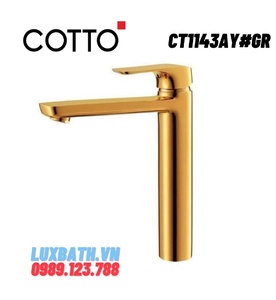 Vòi lavabo nóng lạnh màu vàng COTTO CT1143AY#GR