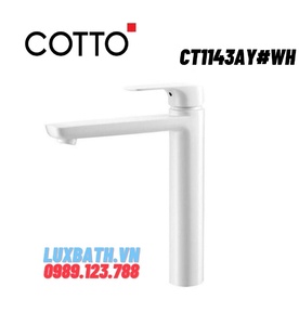 Vòi rửa mặt lavabo nóng lạnh COTTO CT1143AY#WH (màu trắng)