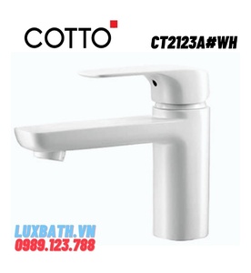Vòi lavabo nóng lạnh màu trắng COTTO CT2123A#WH