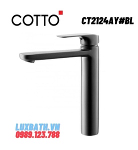 Vòi rửa mặt lavabo nóng lạnh COTTO CT2124AY#BL (màu đen)   
