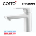 Vòi rửa mặt lavabo nóng lạnh COTTO CT1142A#WH (màu trắng)