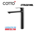 Vòi rửa mặt lavabo nóng lạnh COTTO CT1143AY#BL (màu đen)