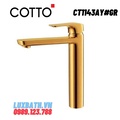Vòi lavabo nóng lạnh màu vàng COTTO CT1143AY#GR