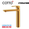 Vòi rửa mặt lavabo nóng lạnh COTTO CT2124AY#GR (màu vàng)  