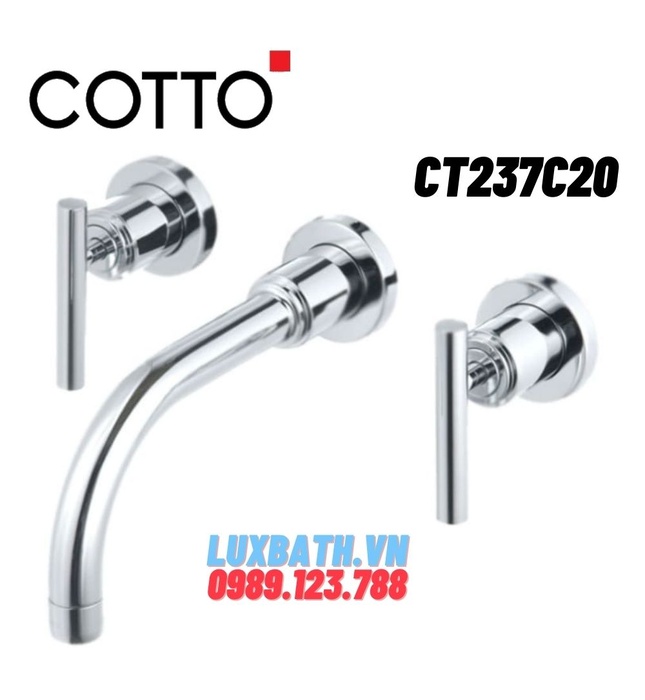 Vòi rửa mặt lavabo nóng lạnh COTTO CT237C20 ( gắn tường ) 