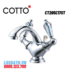 Vòi rửa mặt lavabo nóng lạnh COTTO CT205C17ST