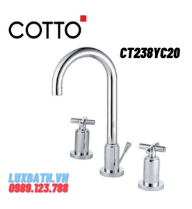Vòi rửa mặt lavabo nóng lạnh COTTO CT238YC20 (3 lỗ) 