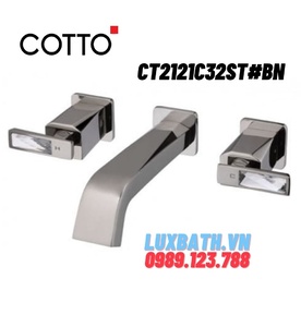 Vòi lavabo nóng lạnh âm tường COTTO CT2121C32ST#BN