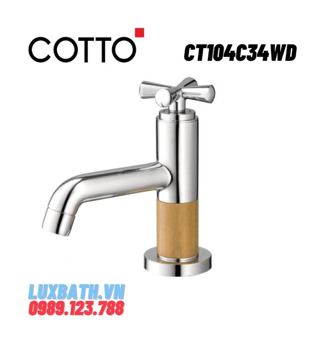 Vòi rửa mặt lavabo nóng lạnh COTTO CT104C34WD