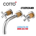 Vòi rửa mặt lavabo nóng lạnh gắn tường COTTO CT237C34WD