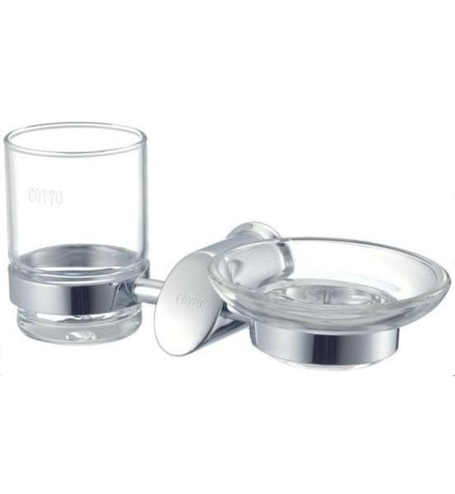 Kệ cốc đánh răng kết hợp đĩa xà phòng Cotto CT0018(HM)